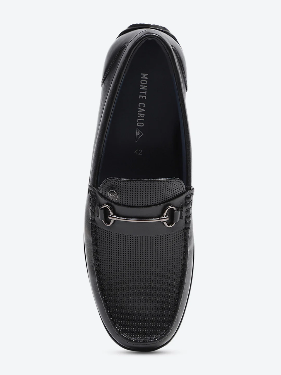 Men Black Slip on Genuine Leather Loafers - Image 6