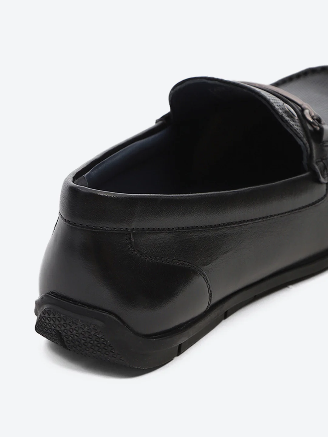 Men Black Slip on Genuine Leather Loafers - Image 9