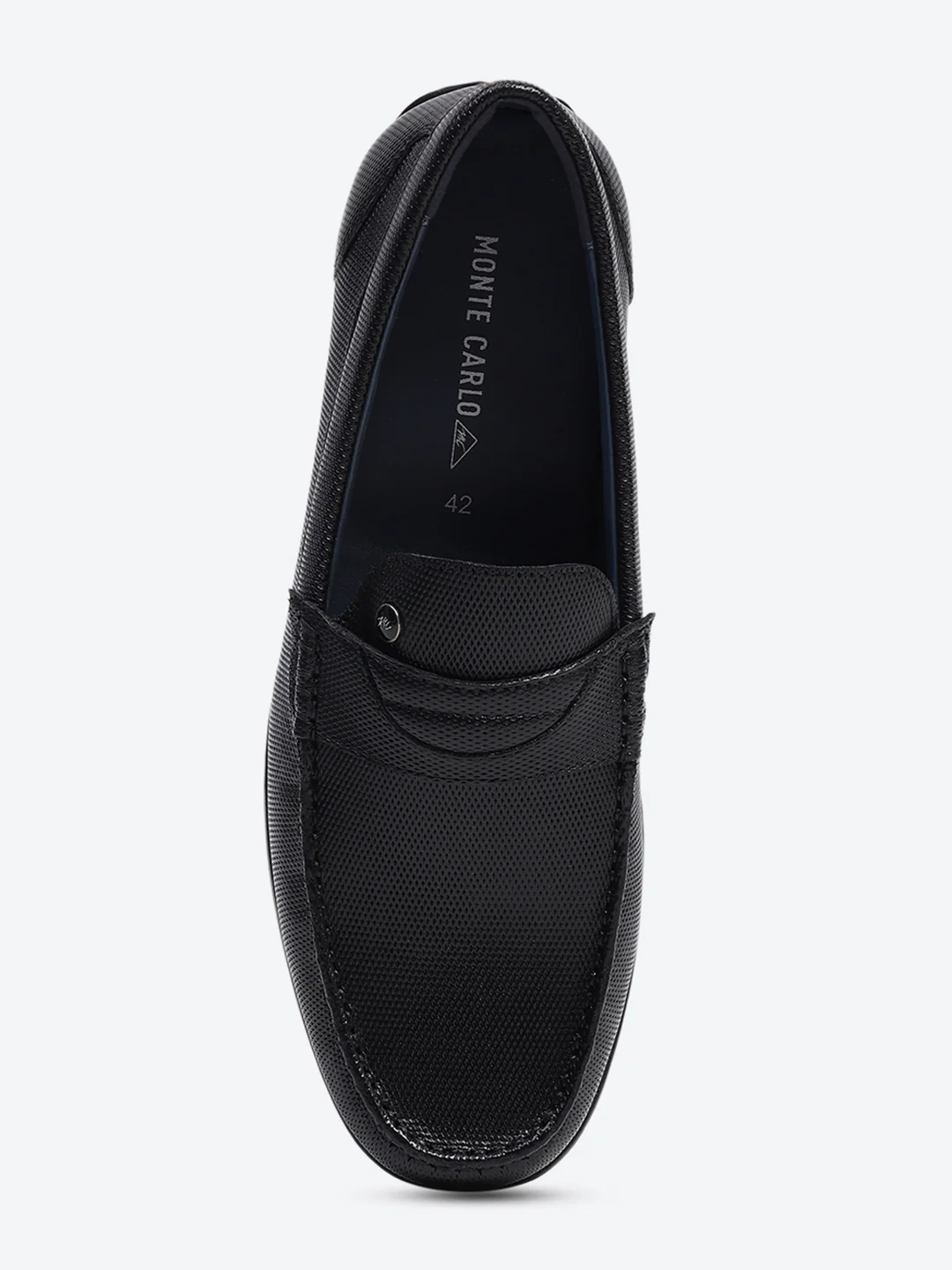 Men Black Slip on Genuine Leather Loafers - Image 6