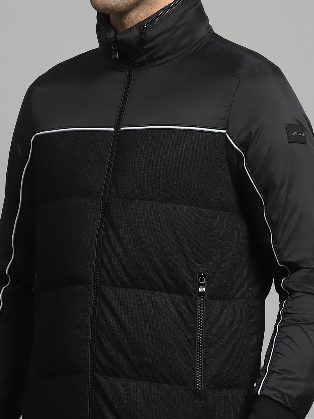 Luxuria Men Black Solid Detachable Hood Full Sleeve Jacket - Image 7