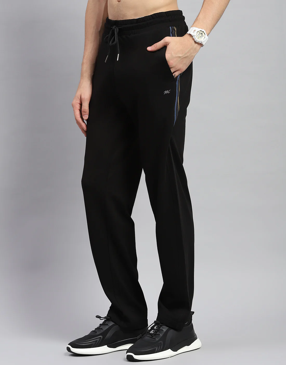 Men Black Solid  Half Sleeve Lower Set - Image 8