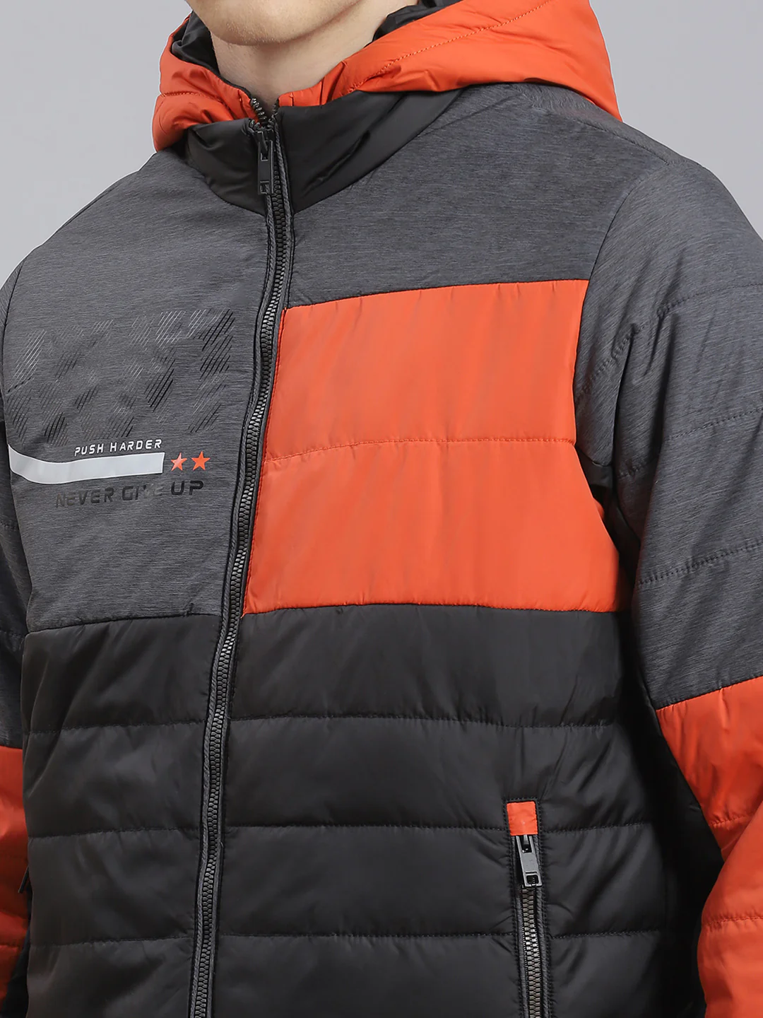 Men Black Solid Hooded Full Sleeve Jacket - Image 6