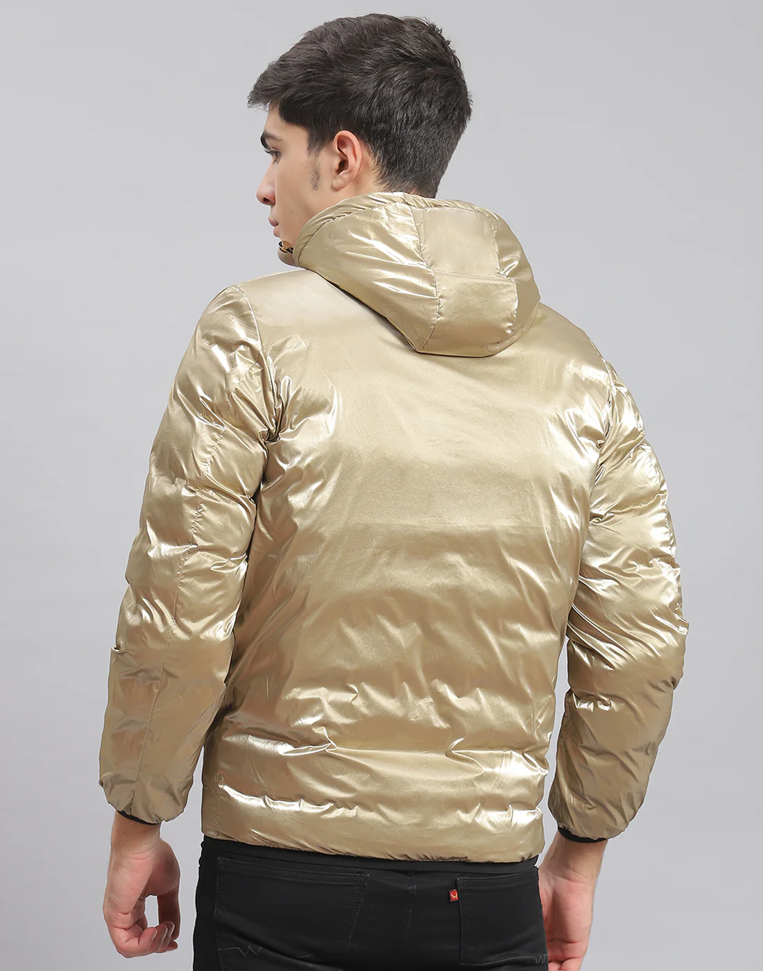 Men Black Solid Hooded Full Sleeve Jacket - Image 8