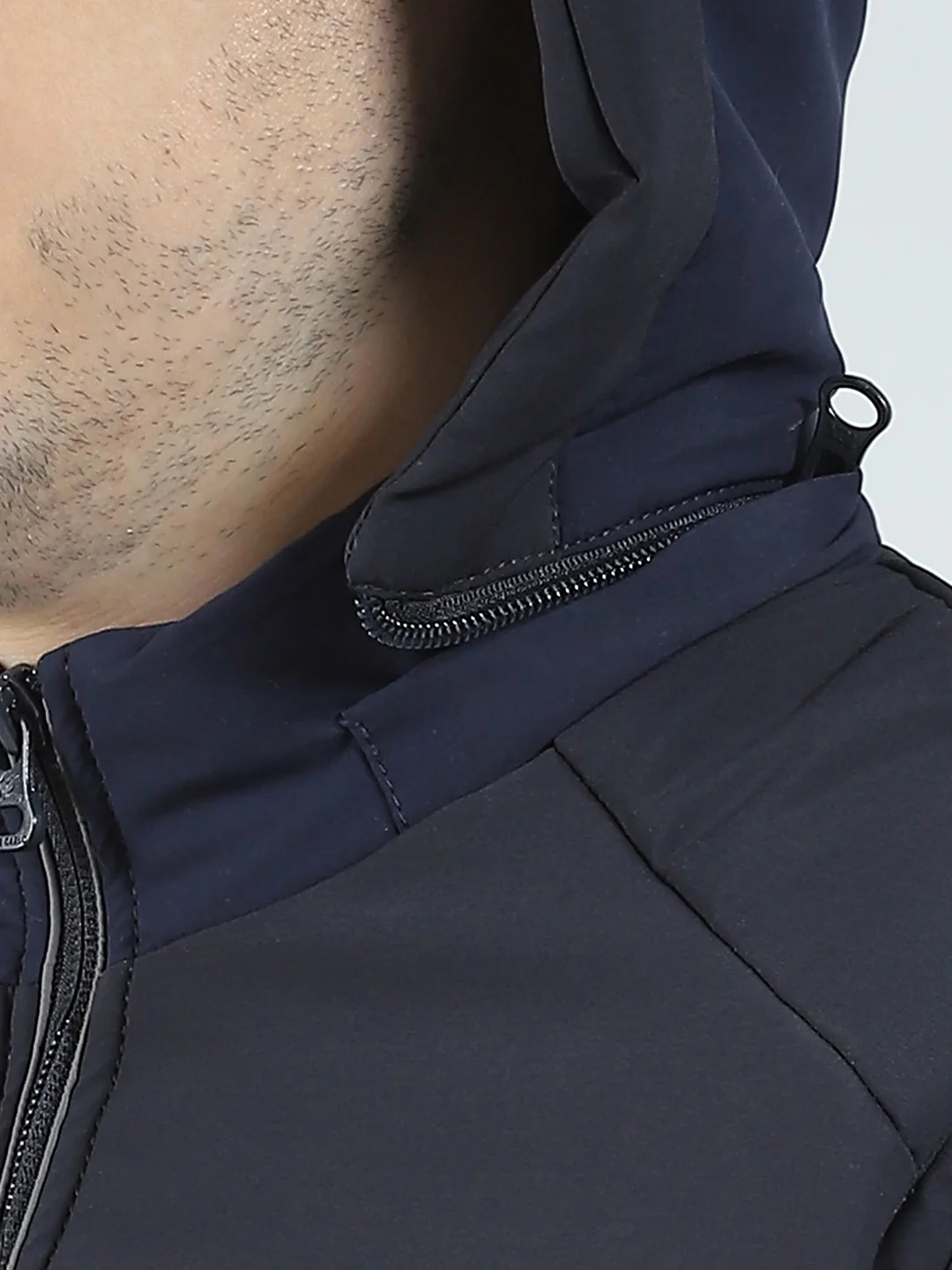 Men Black Solid Hooded Full Sleeve Jacket - Image 12