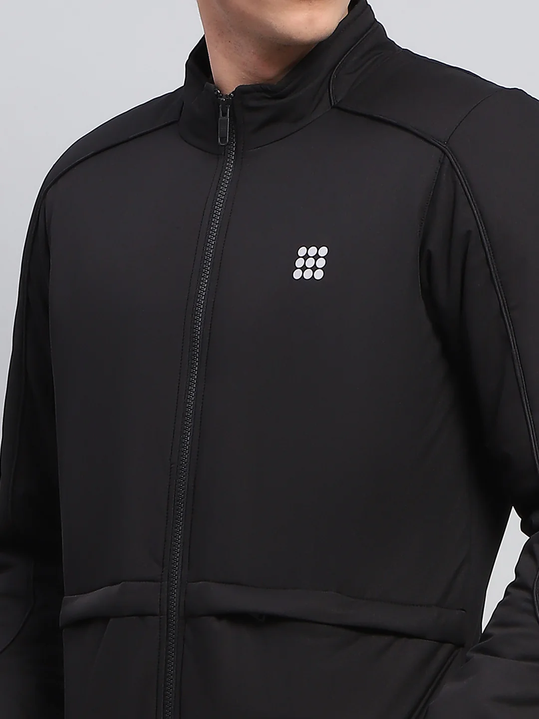Rock.it Men Black Solid Mock Neck Full Sleeve Jacket - Image 6