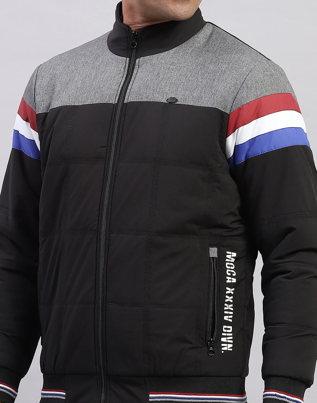 Men Black Solid Mock Neck Full Sleeve Sweatshirt - Image 6