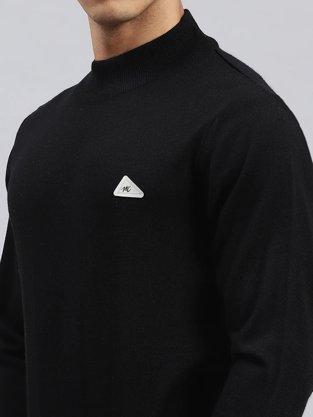 Men Black Solid Pullover - Image 6
