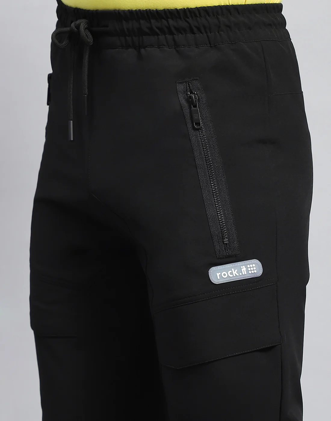 Rock.it Men Black Solid Regular Fit Jogger - Image 6