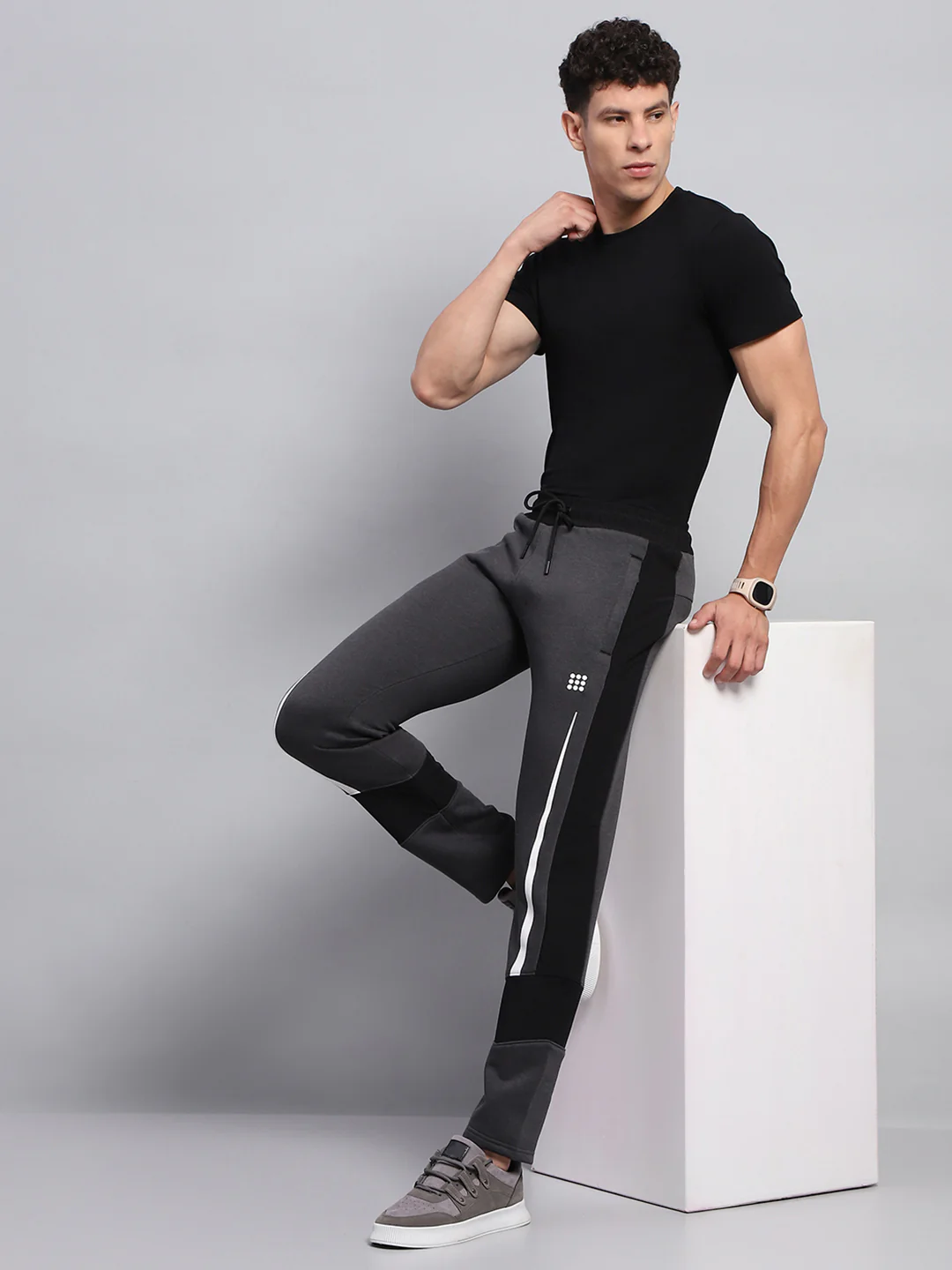 Rock.it Men Black Solid Regular Fit Lower - Image 2