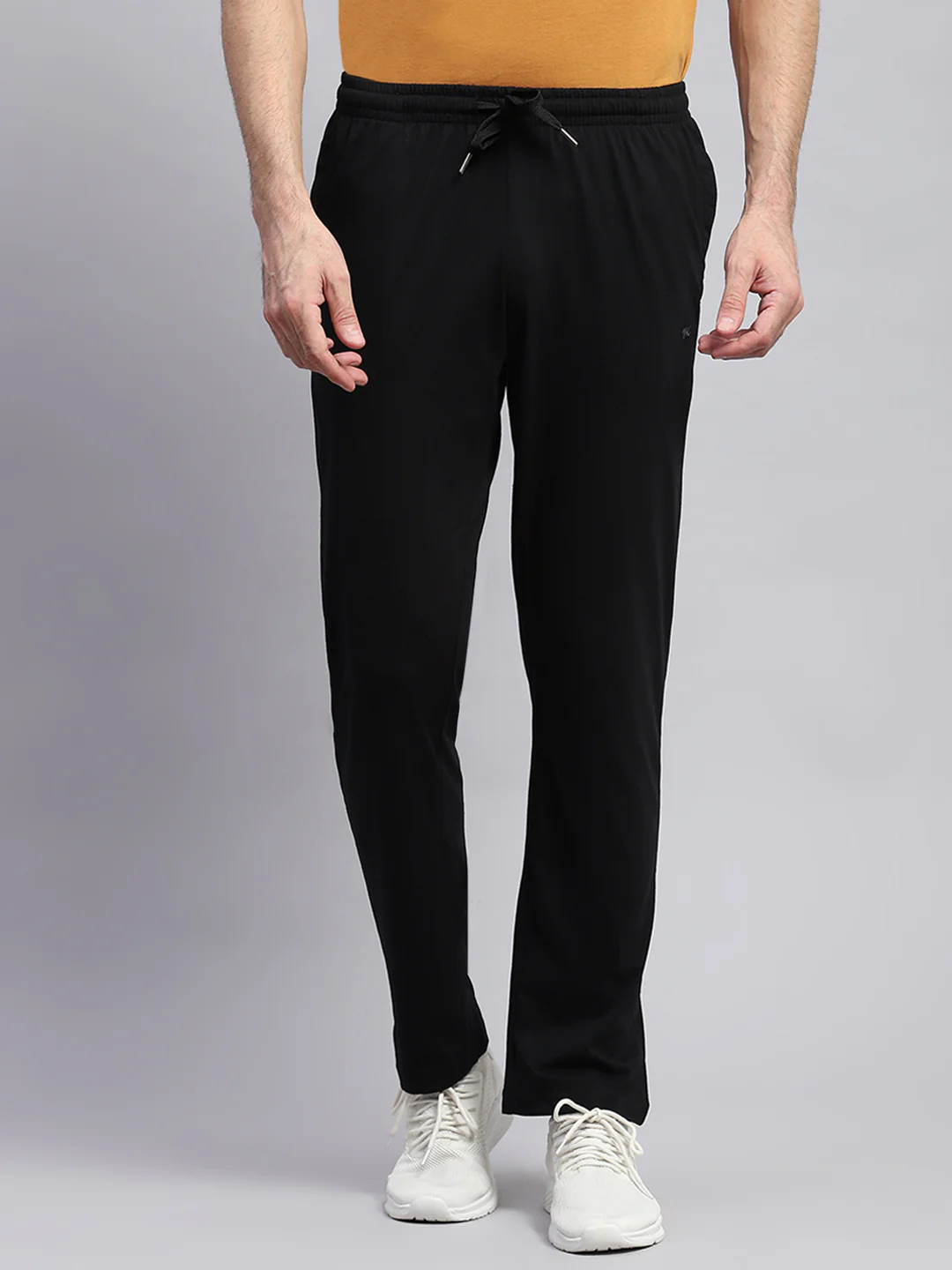 Men Black Solid Regular Fit Lower - Image 2