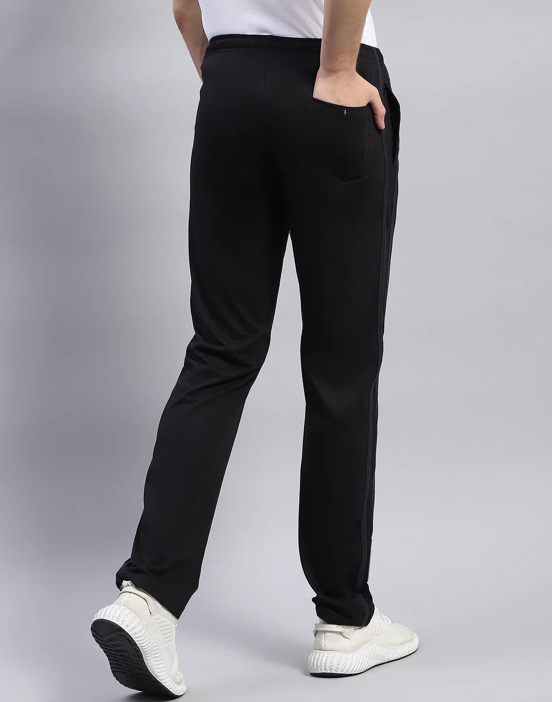 Men Black Solid Regular Fit Lower - Image 5