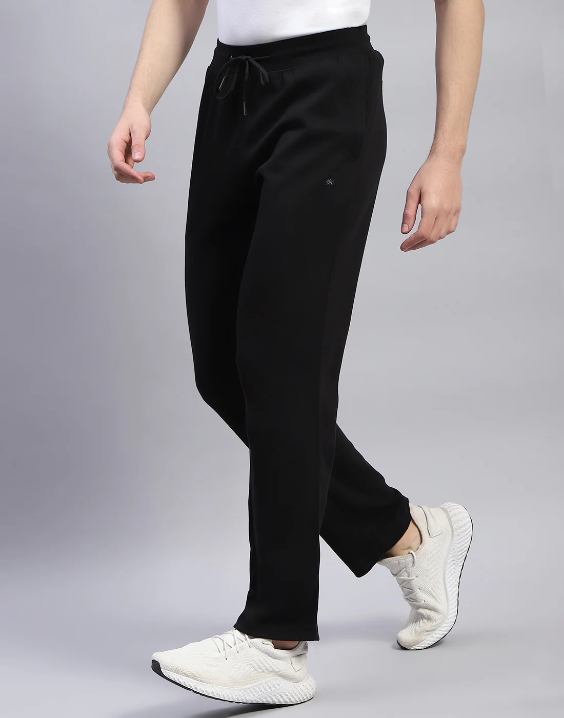 Men Black Solid Regular Fit Lower - Image 4
