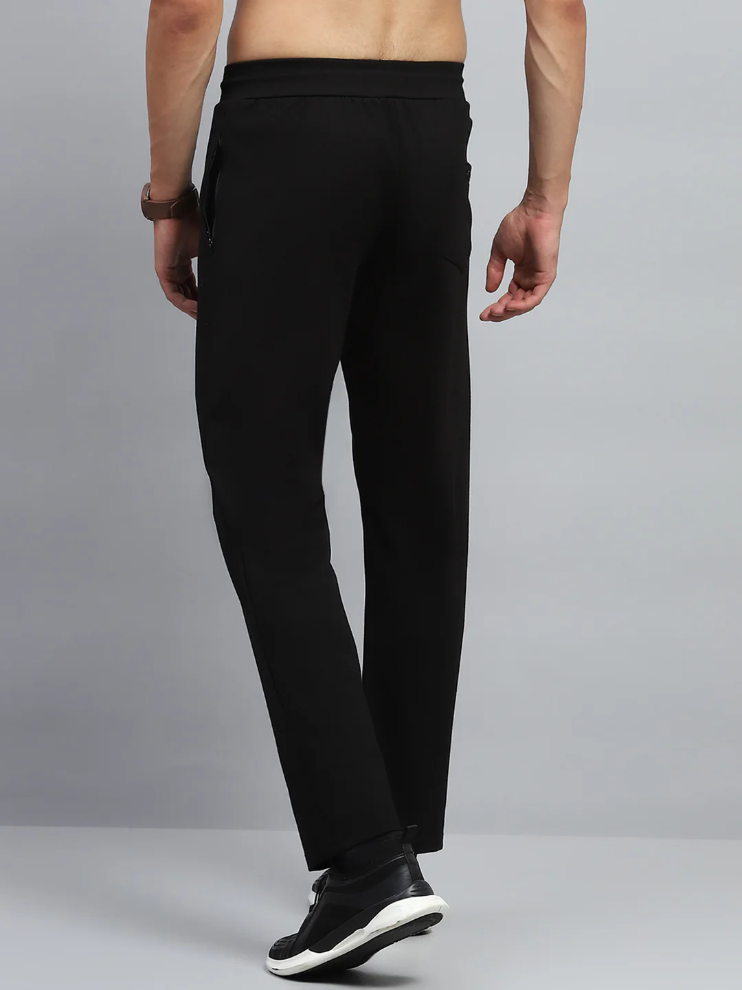 Men Black Solid Regular Fit Lower - Image 5