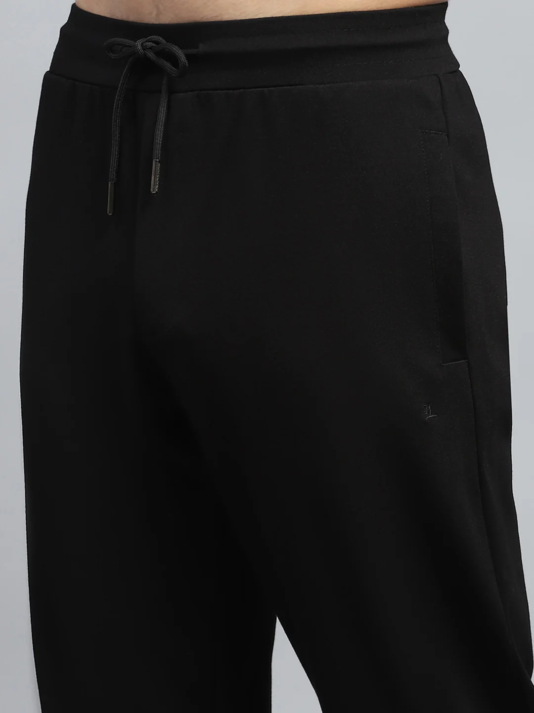 Men Black Solid Regular Fit Lower - Image 6