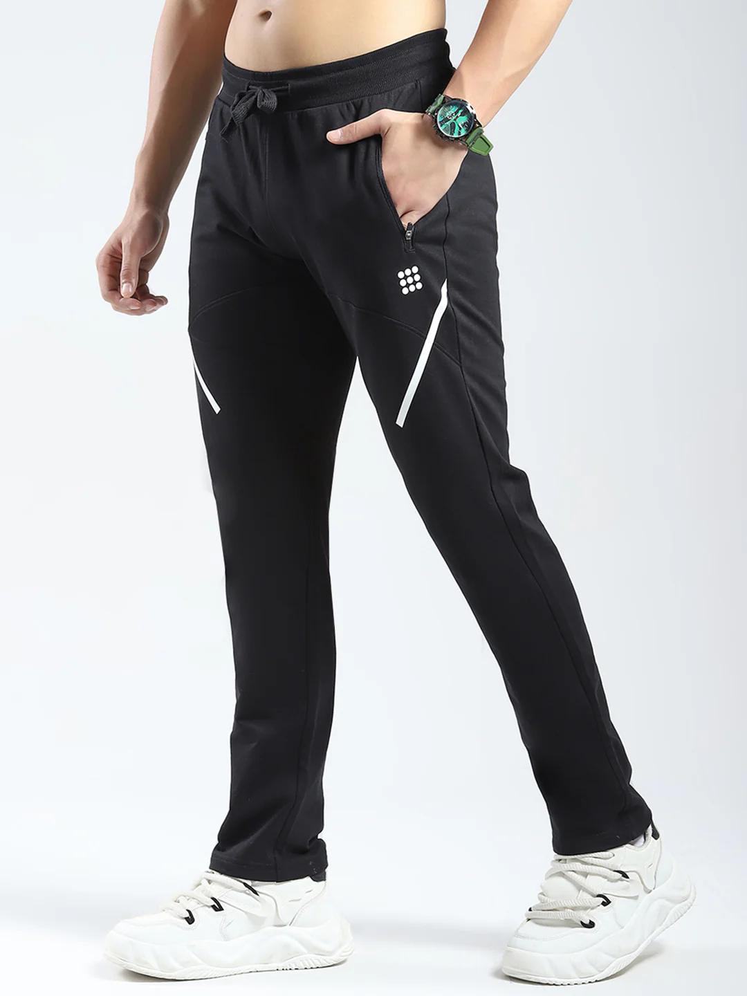 Rock.it Men Black Solid Regular Fit Lower - Image 3