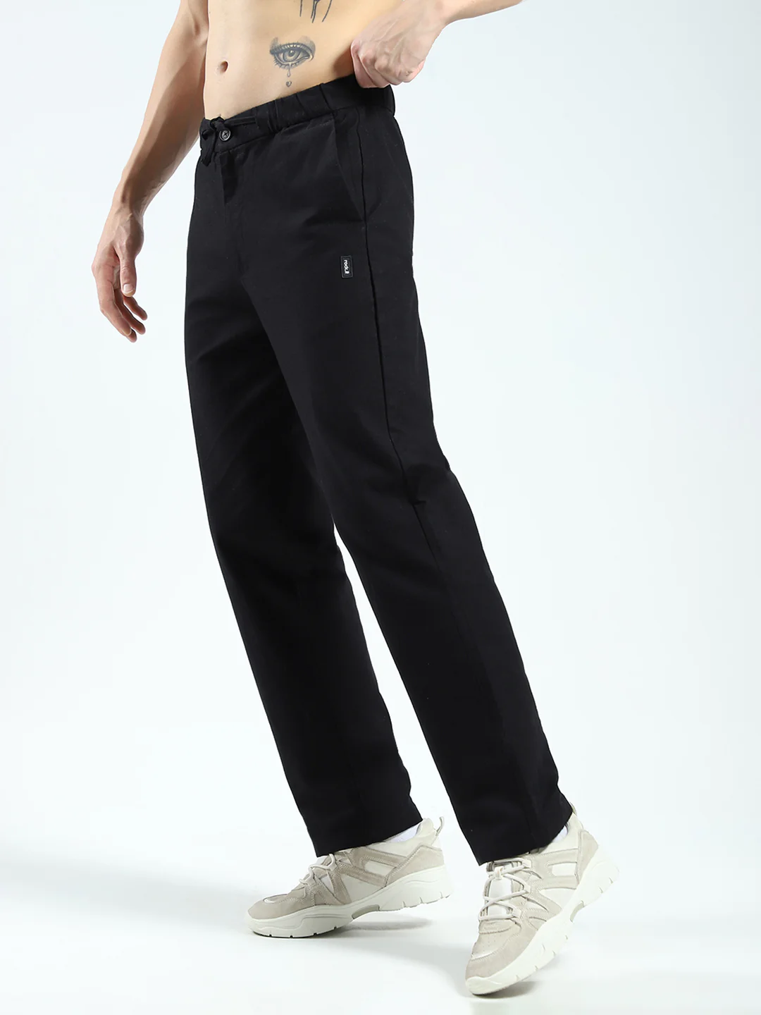 Rock.it Men Black Solid Regular Fit Lower - Image 3