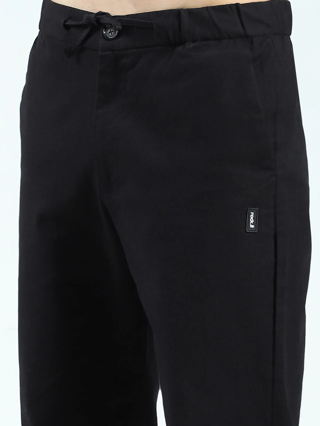 Rock.it Men Black Solid Regular Fit Lower - Image 6