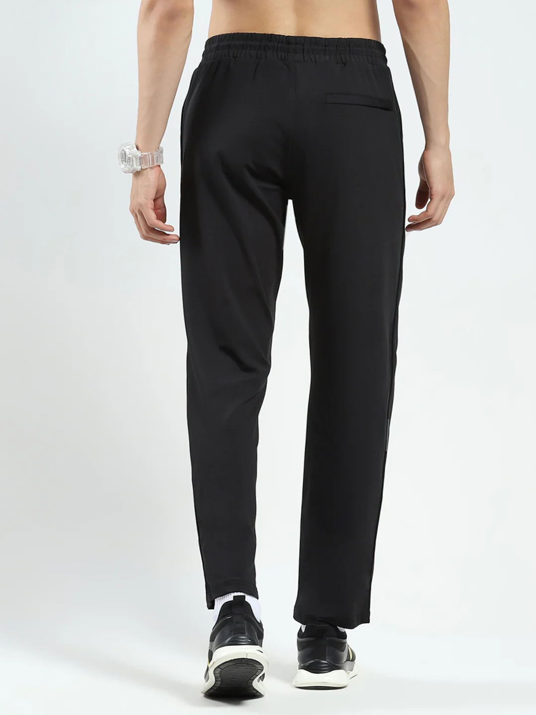 Men Black Solid Regular Fit Lower - Image 5