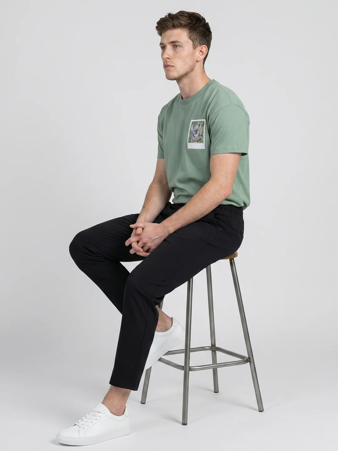 Men Black Solid Regular Fit Lower - Image 5