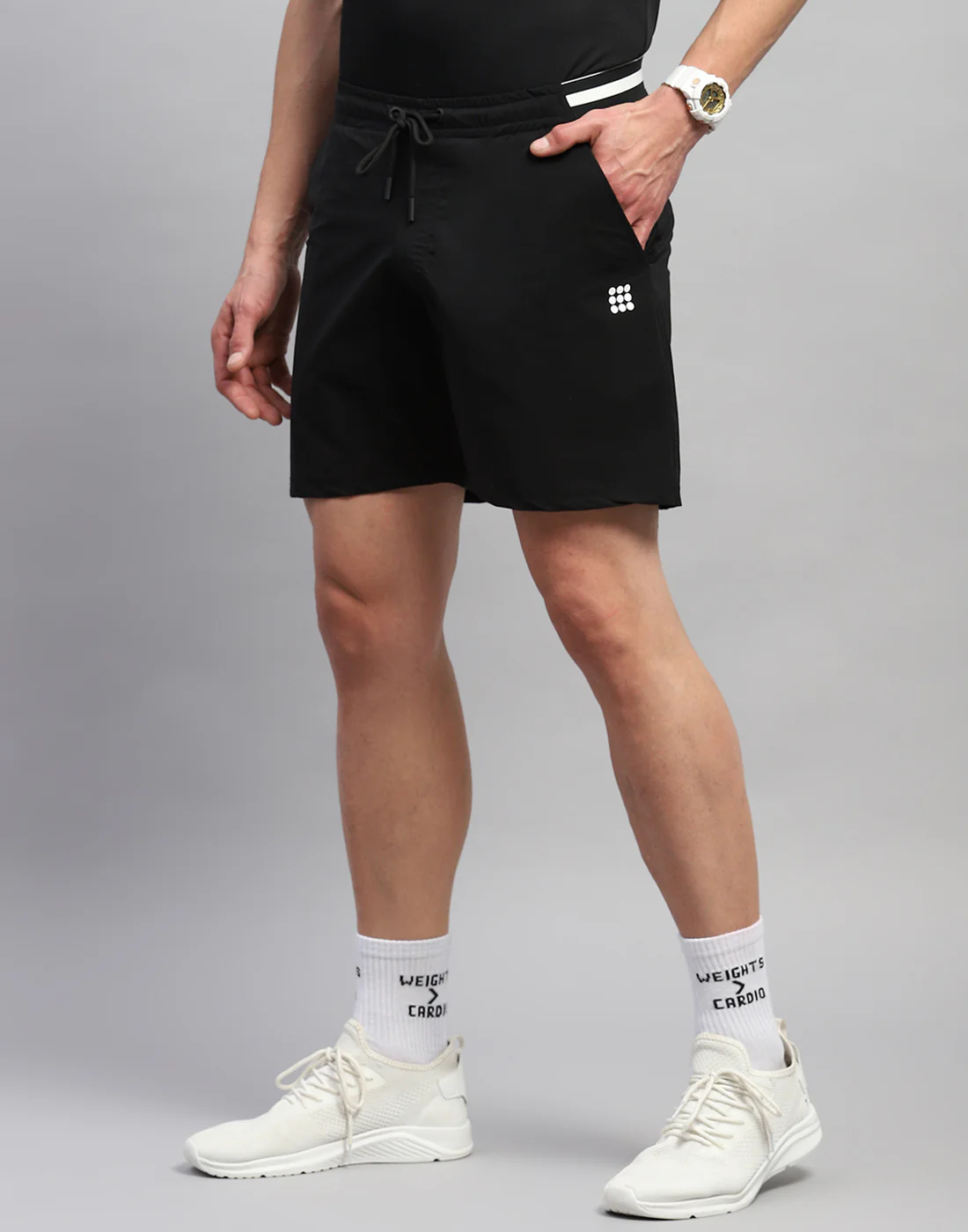 Rock.it Men Black Solid Regular Fit Short - Image 4