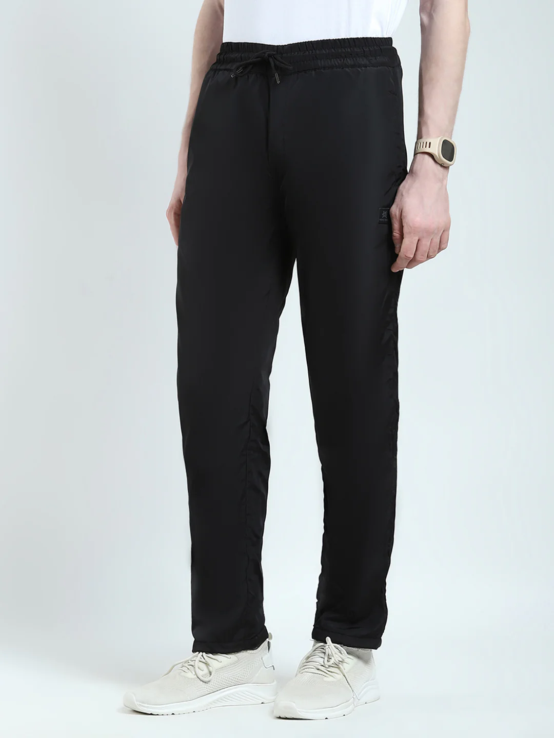 Men Black Solid Regular Fit Winter Lower - Image 3