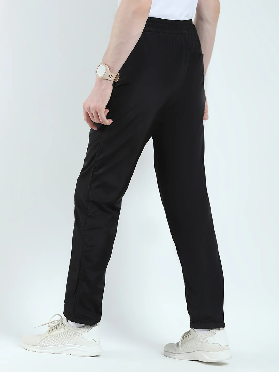 Men Black Solid Regular Fit Winter Lower - Image 5