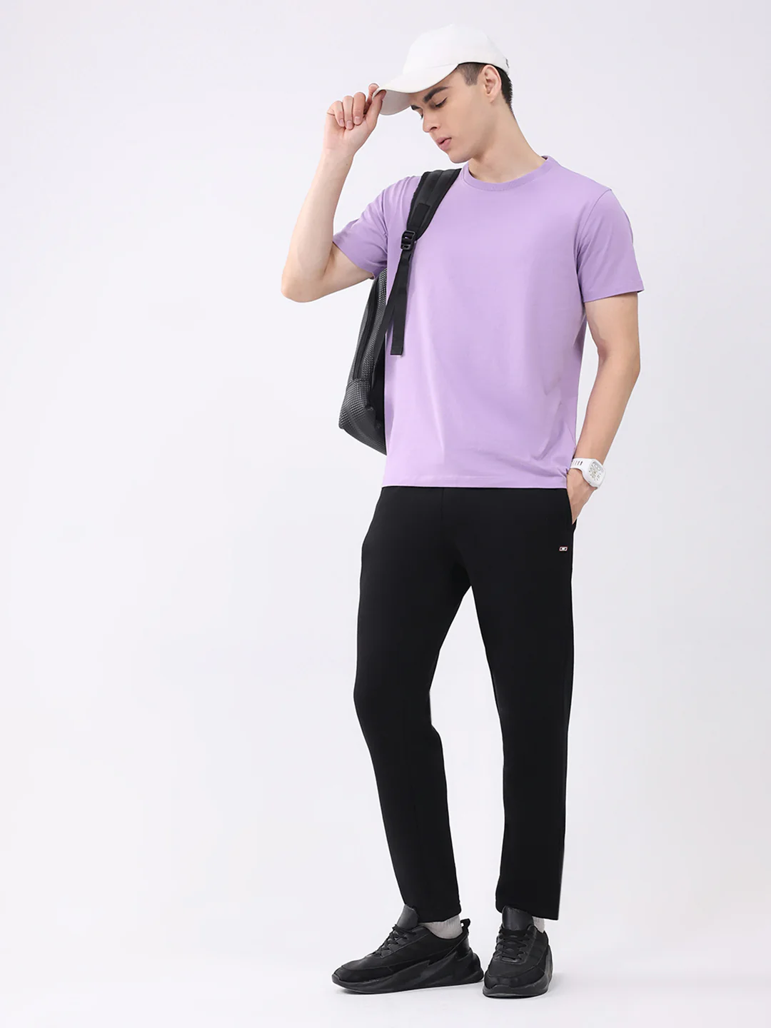 Men Black Solid Regular Fit Winter Lower - Image 2