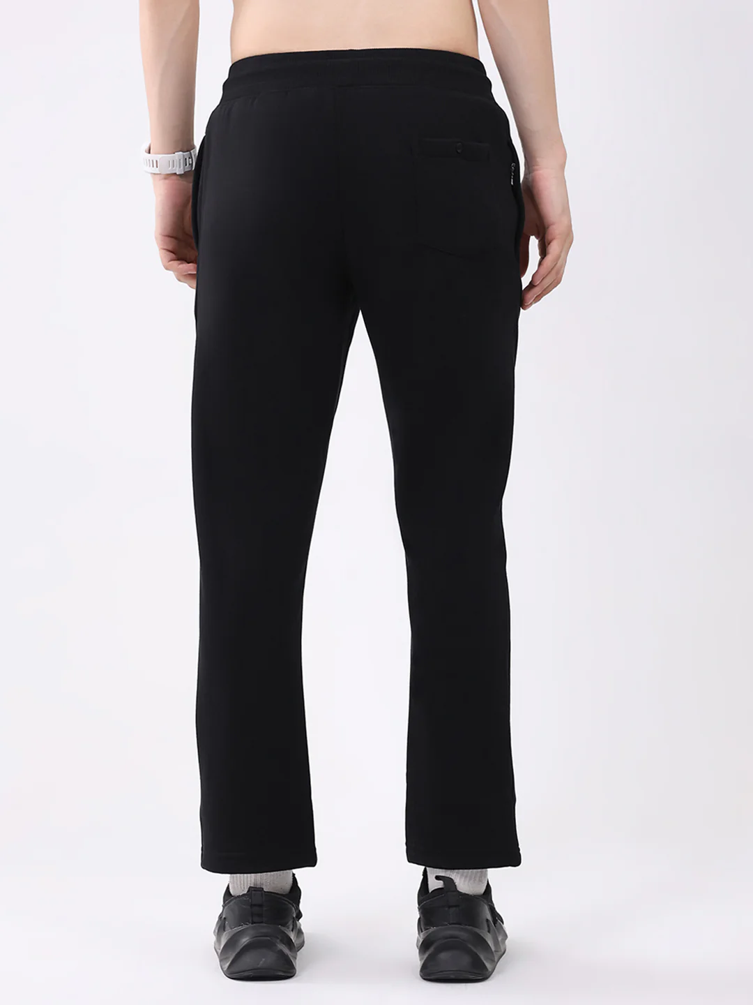 Men Black Solid Regular Fit Winter Lower - Image 5