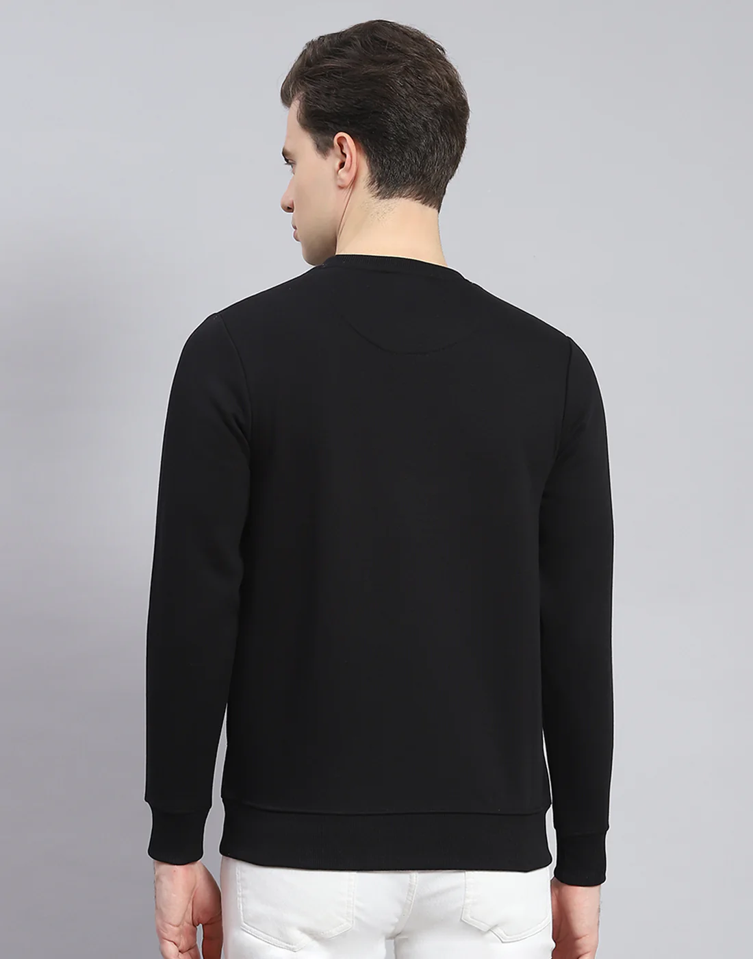 Rock.it Men Black Solid Round Neck Full Sleeve Sweatshirt - Image 5