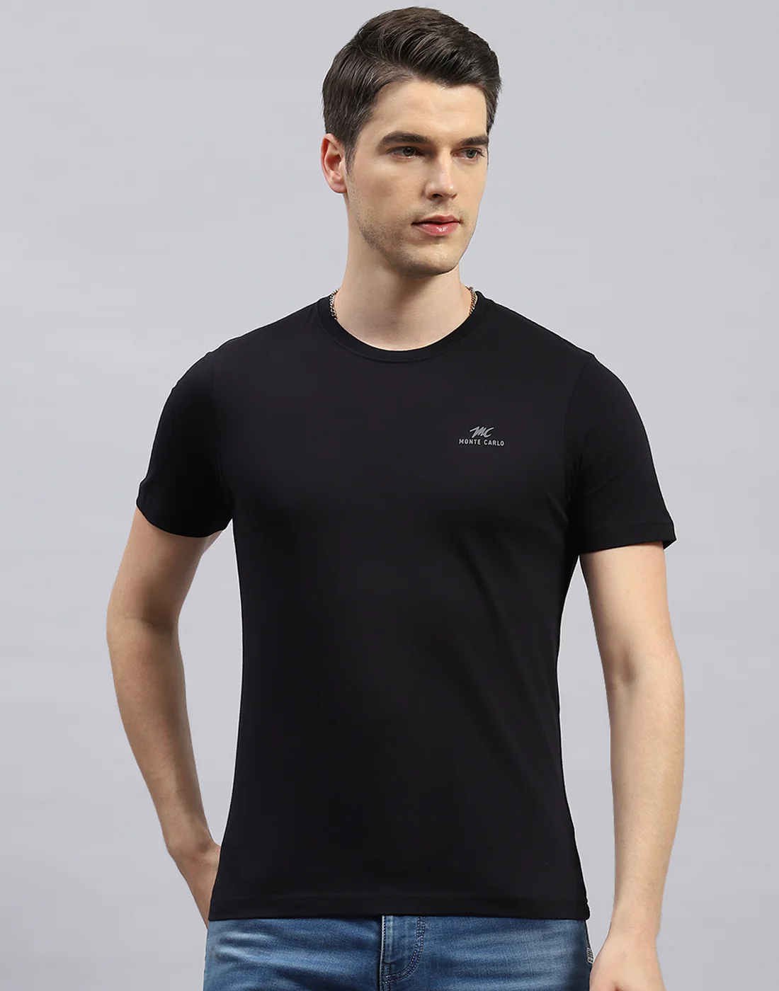 Men Black Solid Round Neck Half Sleeve T-Shirt (Pack of 3) - Image 3