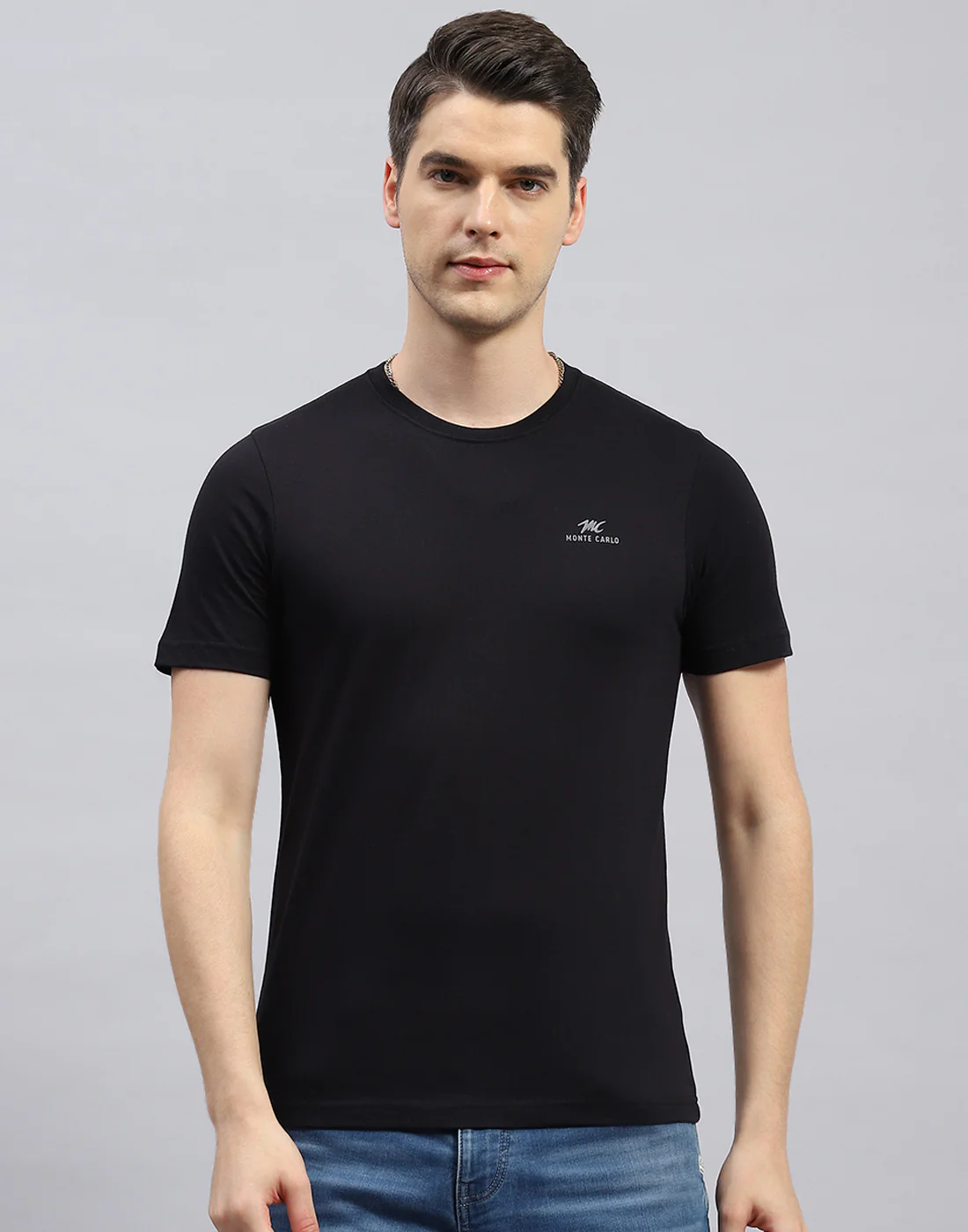 Men Black Solid Round Neck Half Sleeve T-Shirt (Pack of 3) - Image 7