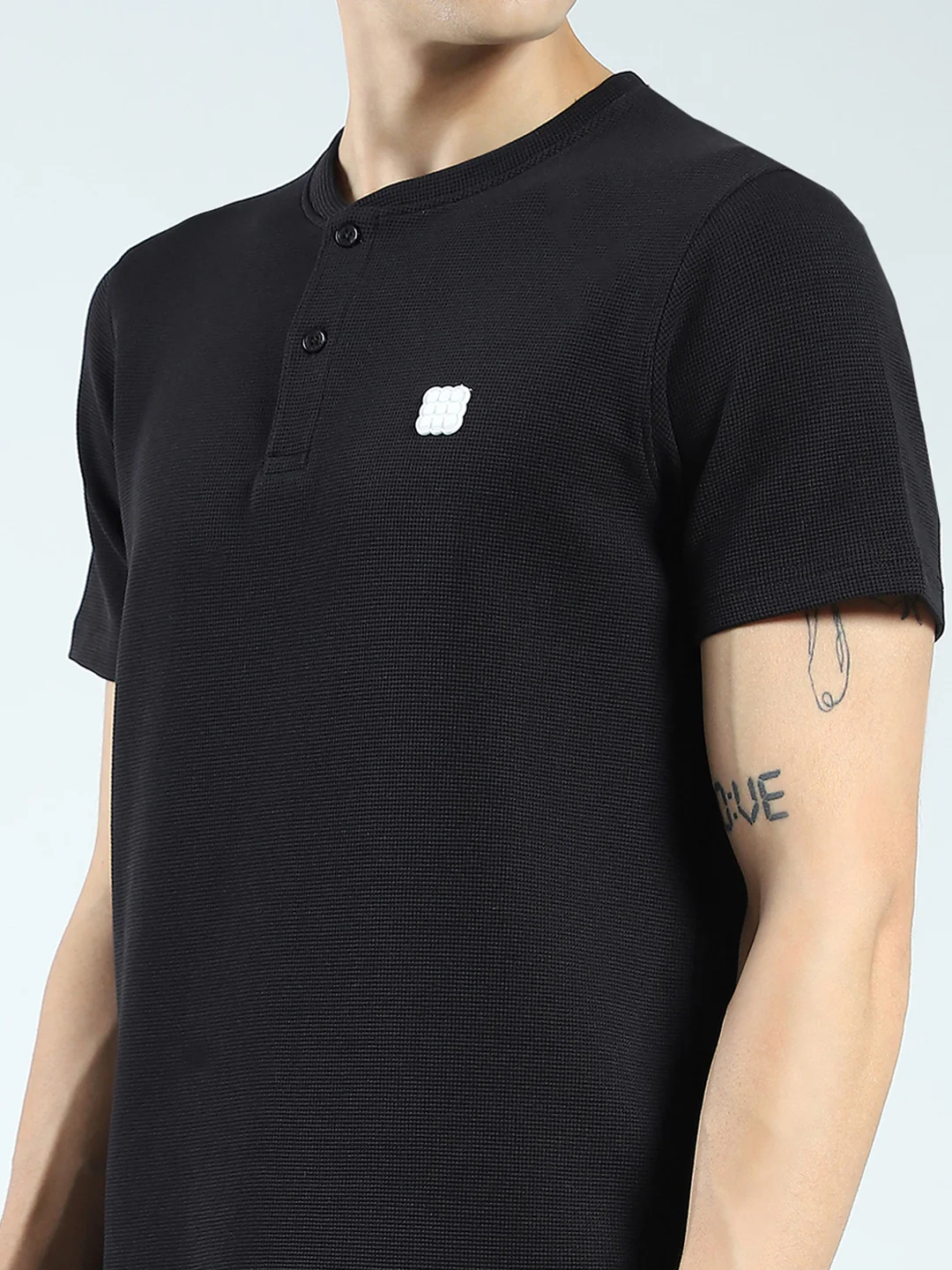 Rock.it Men Black Solid Round Neck Half Sleeve T-Shirt - Image 7