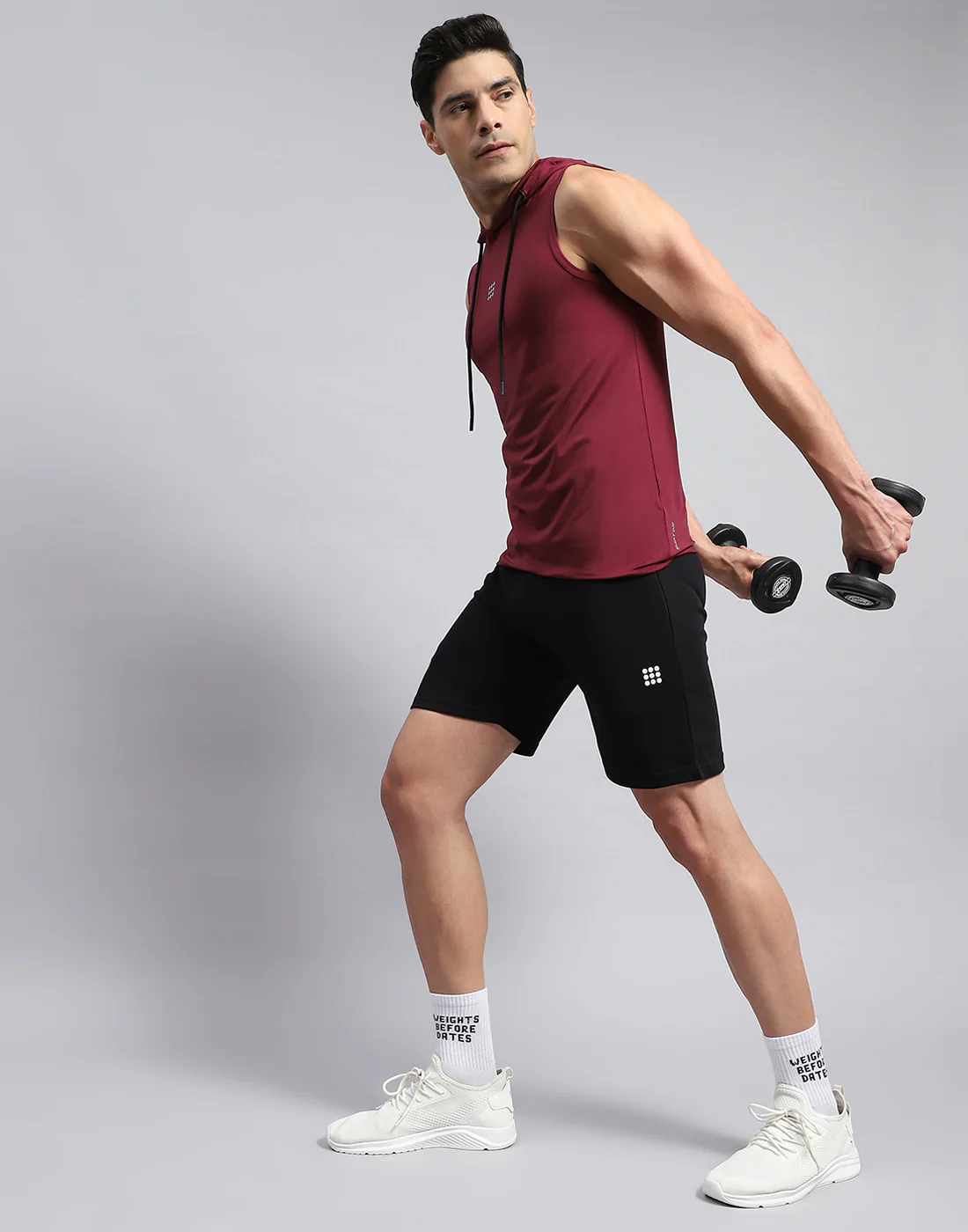 Rock.it Men Black Solid Smart Fit Short - Image 2