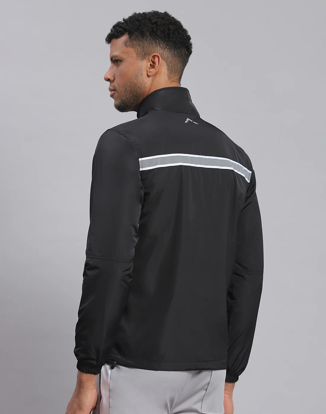Rock.it Men Black Solid Stand Collar Full Sleeve Jacket - Image 6