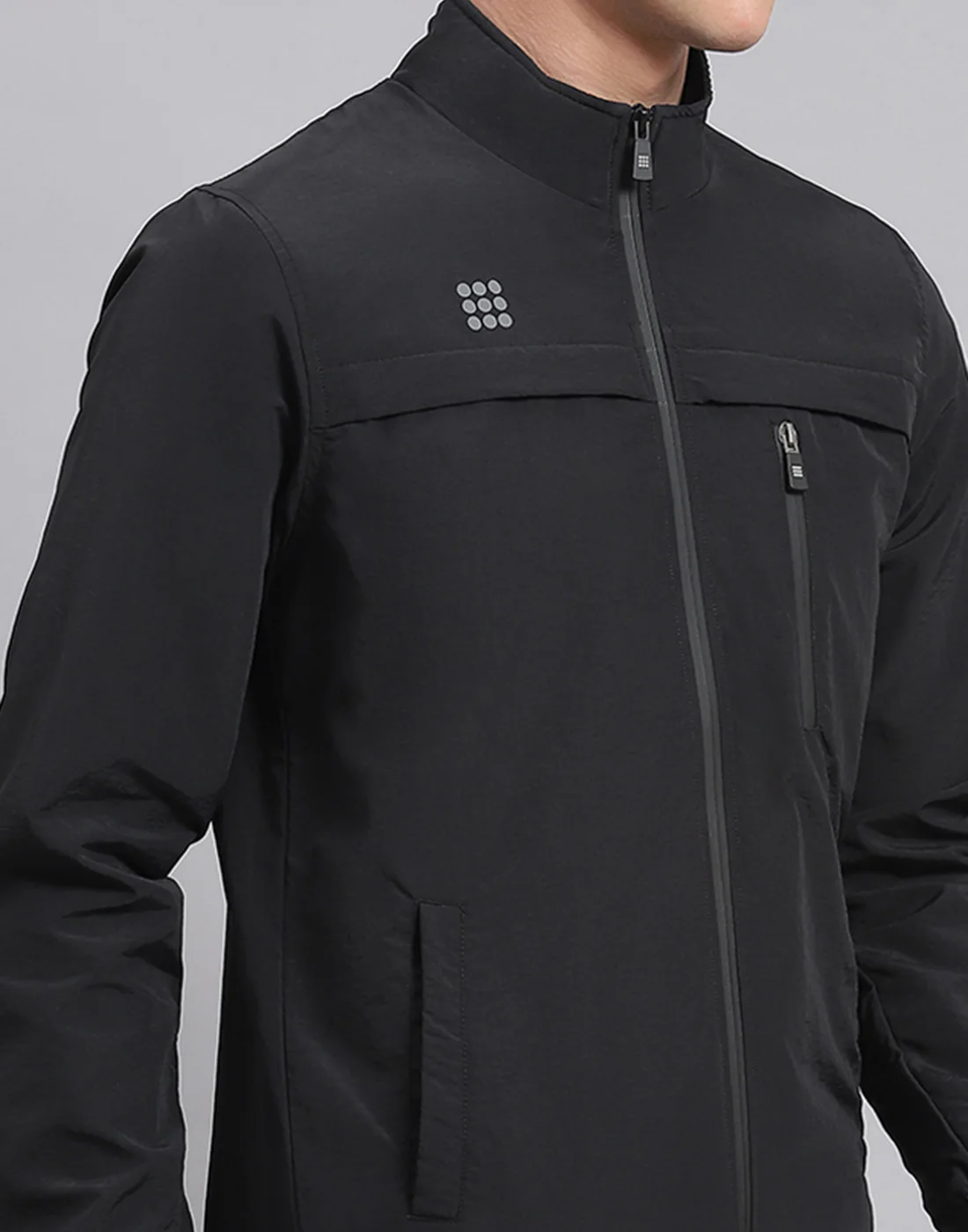 Rock.it Men Black Solid Stand Collar Full Sleeve Jacket - Image 7
