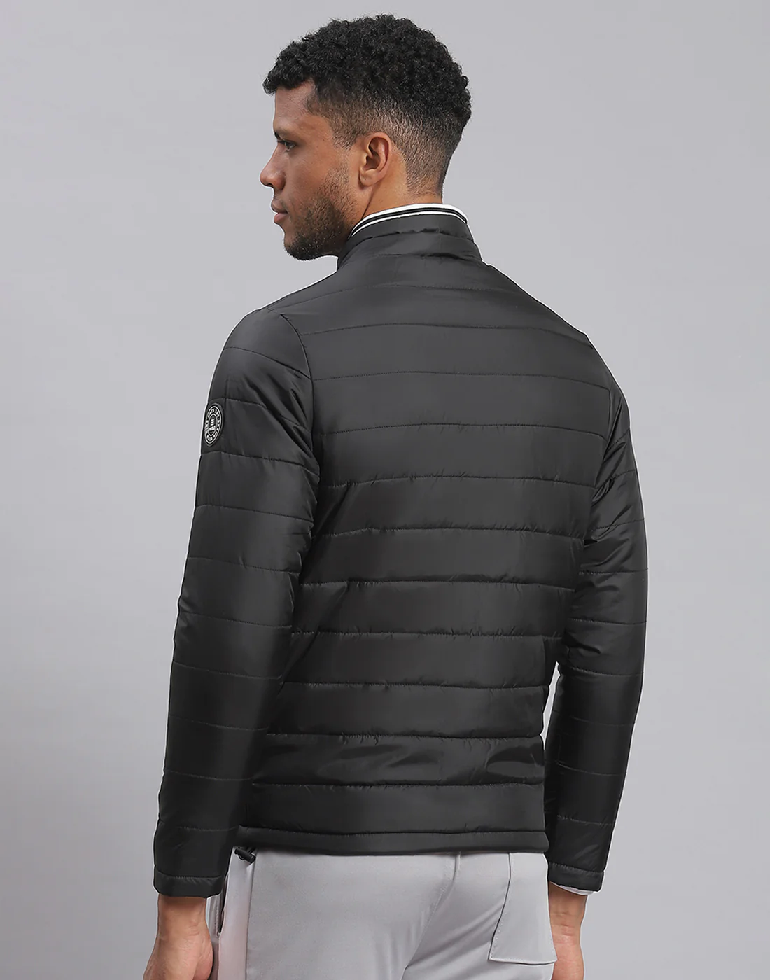 Rock.it Men Black Solid Stand Collar Full Sleeve Jacket - Image 6
