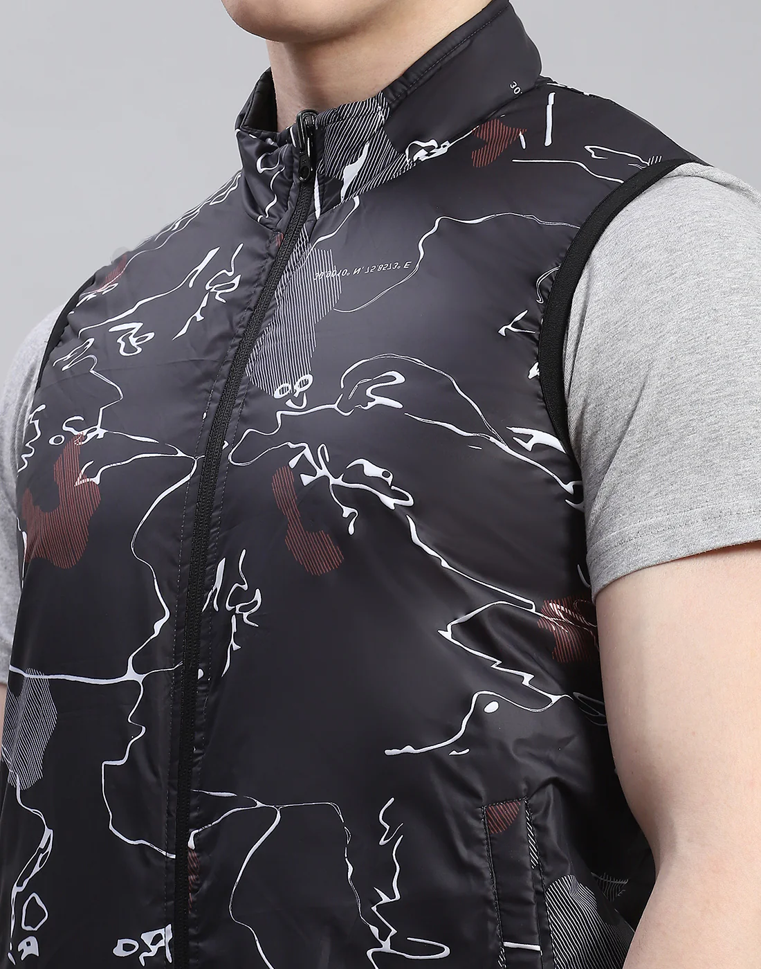 Men Black Solid Stand Collar Full Sleeve Reversible Jacket - 2 Pc set - Image 16