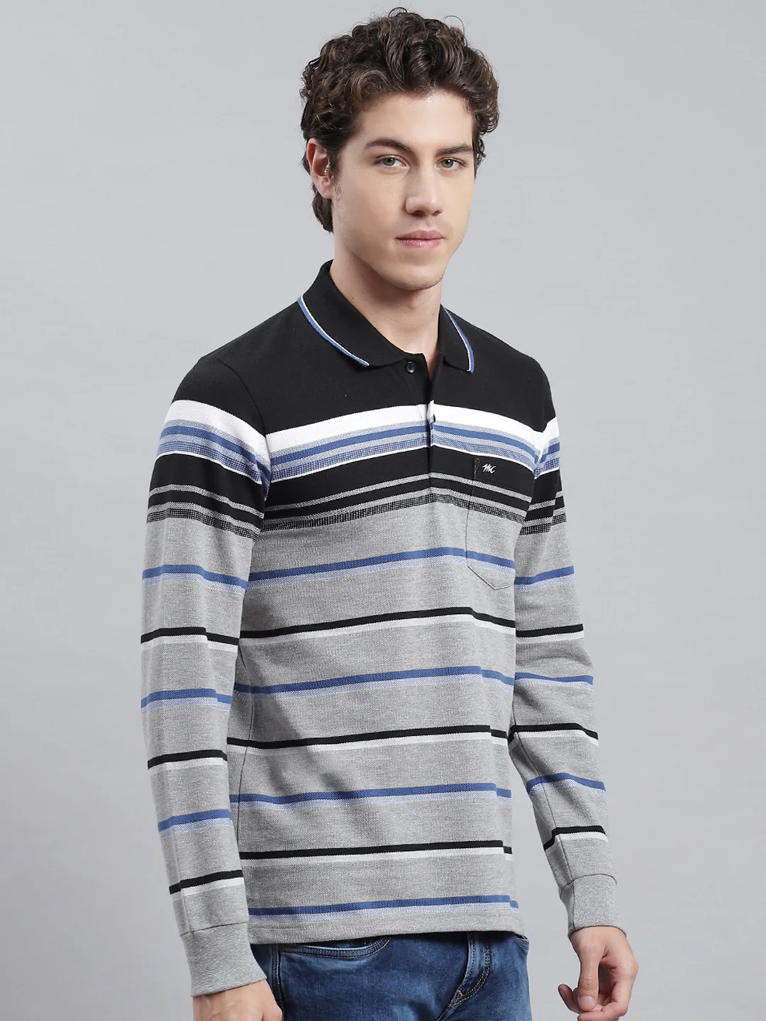 Men Black Stripe T-Shirt - Image 3