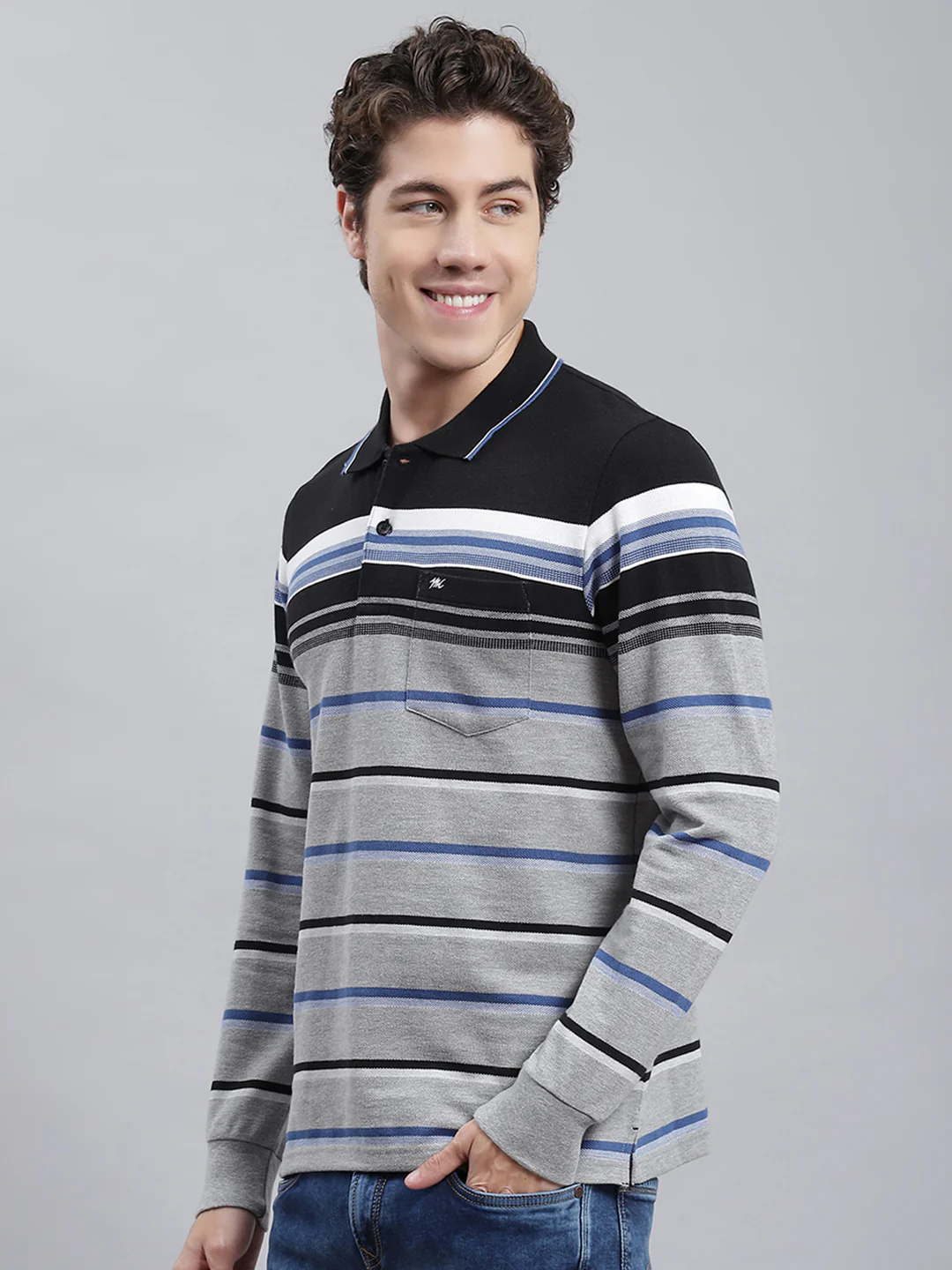 Men Black Stripe T-Shirt - Image 4