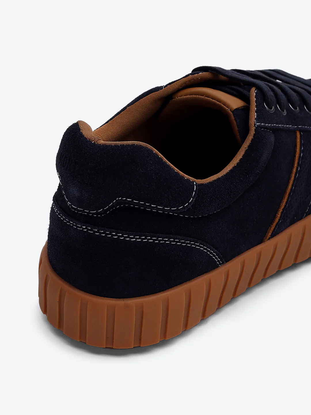 Men Blue Lace Up Genuine Leather Sneaker - Image 9