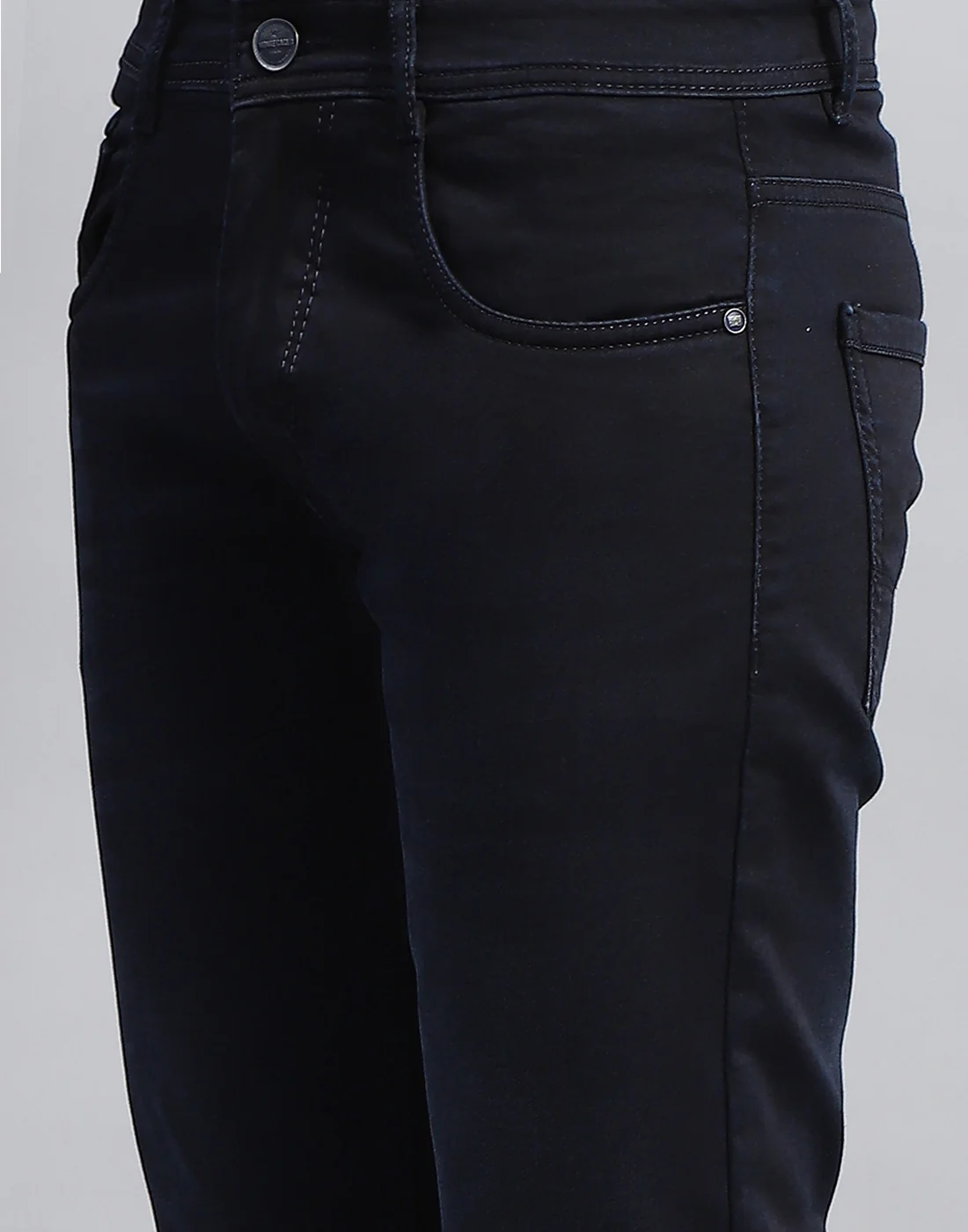 Men Blue Light Wash Skinny Fit Denim - Image 6