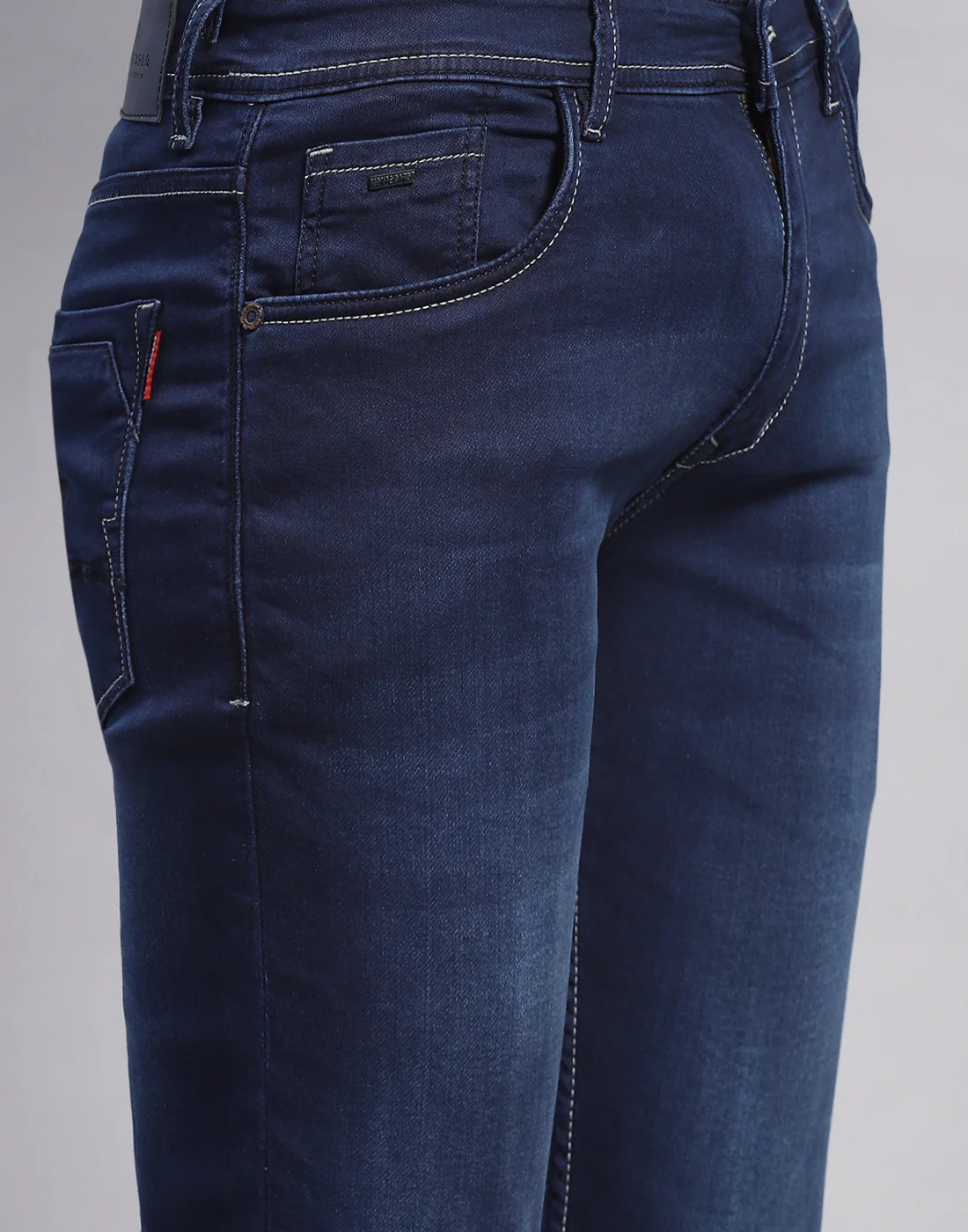 Men Blue Light Wash Skinny Fit Denim - Image 6