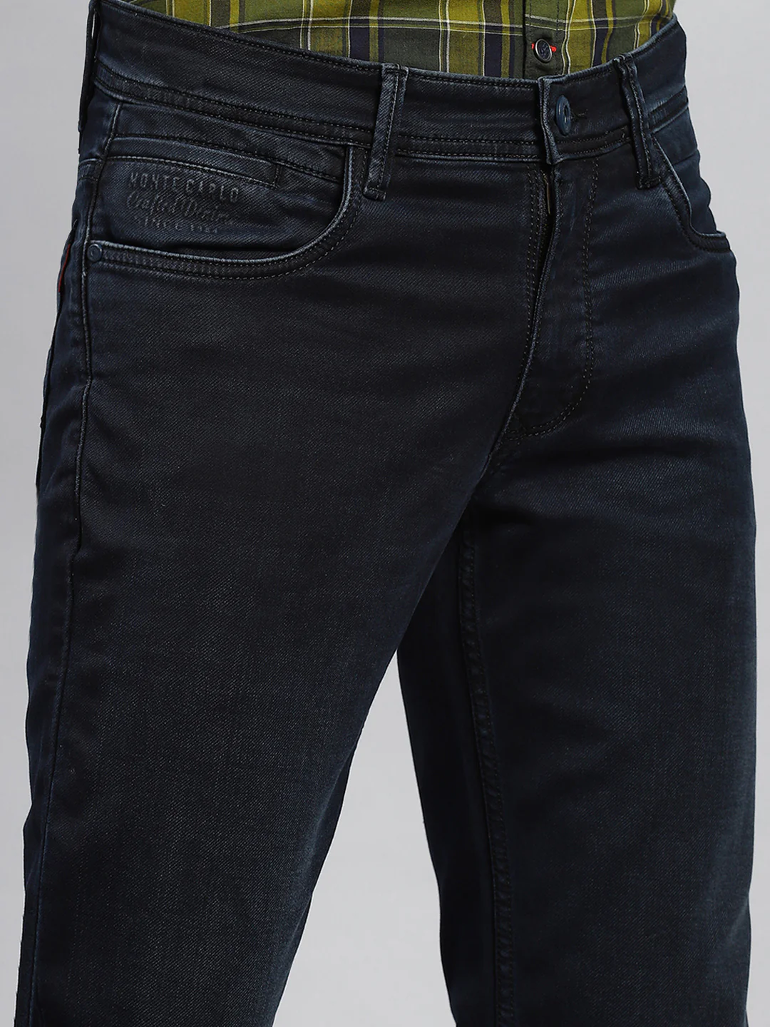 Men Blue Narrow Fit Denim - Image 6