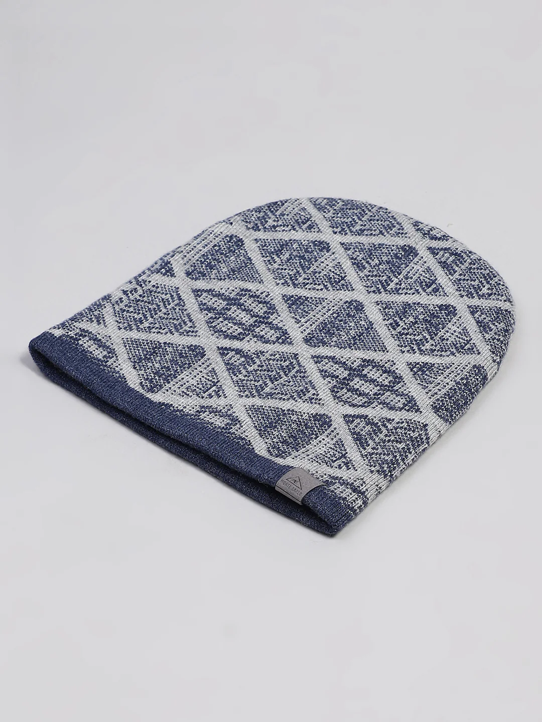 Men Blue Printed Blend Wool Cap - Image 6