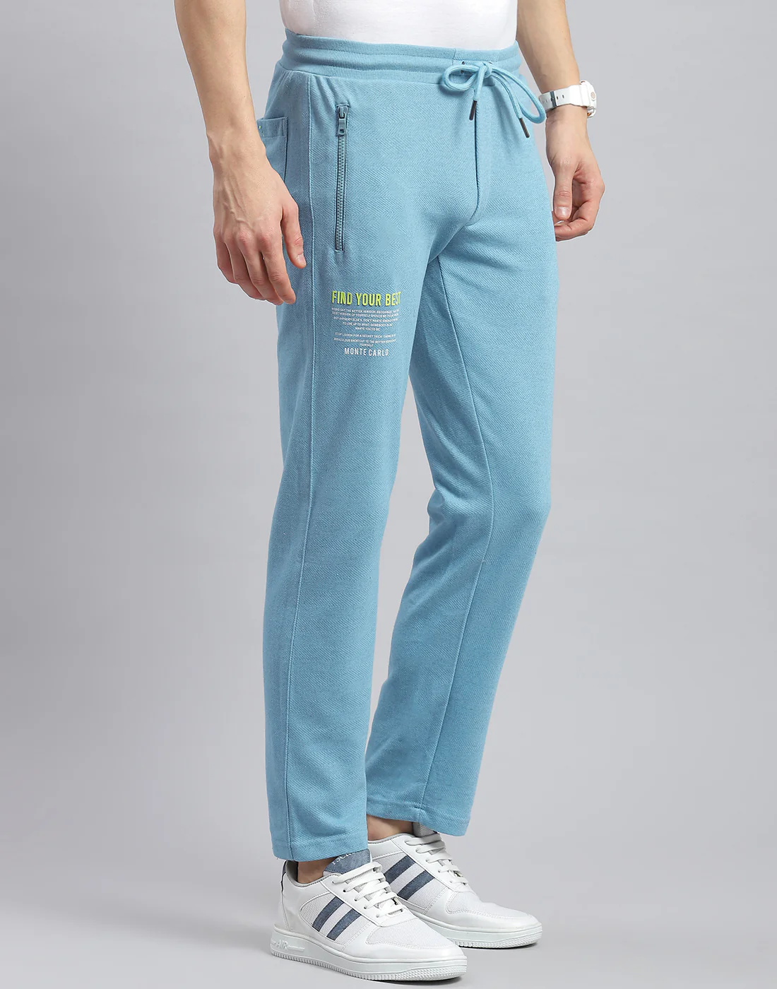 Men Blue Printed Regular Fit Winter Lower - Image 4