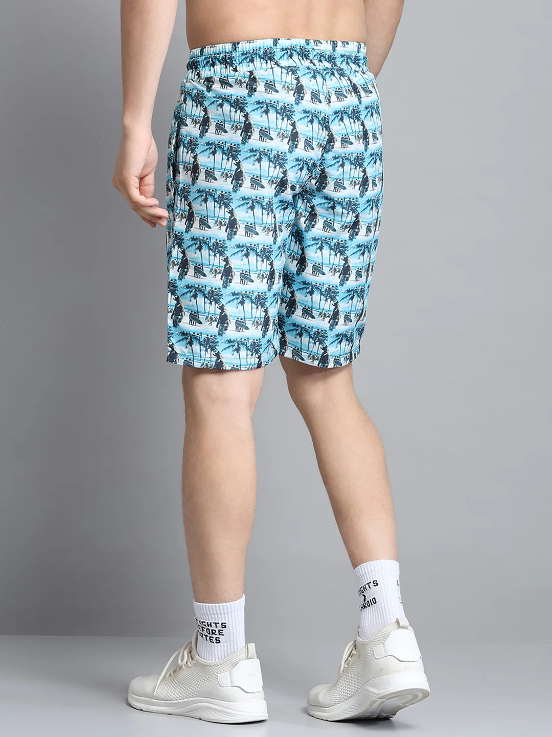 Men Blue Printed Short - Image 5
