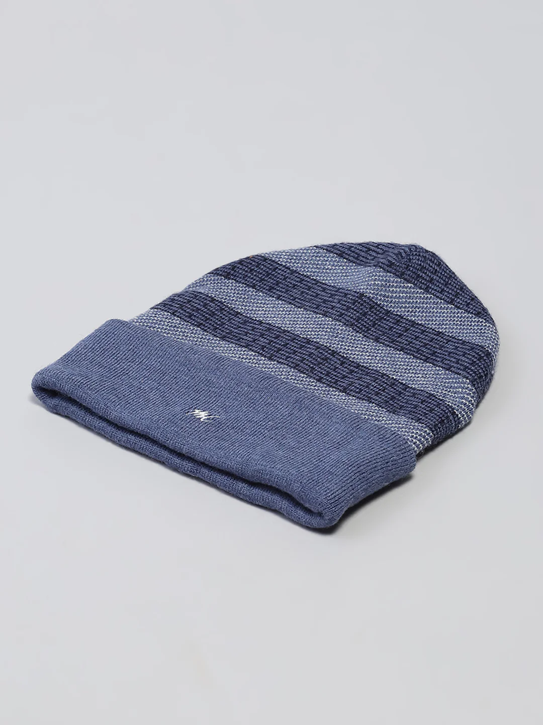 Men Blue Self Design Cap - Image 6