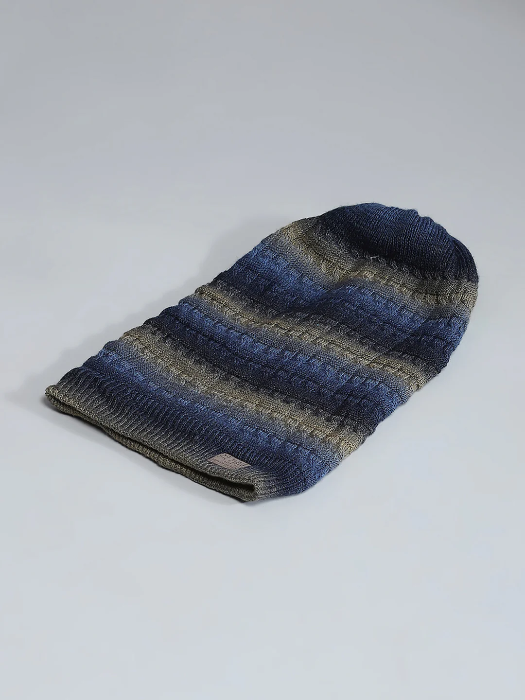Men Blue Self Design Cap - Image 6