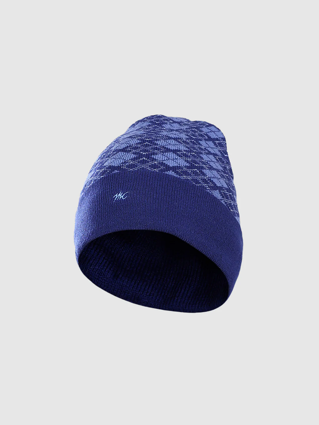 Men Blue Self Design Cap - Image 2