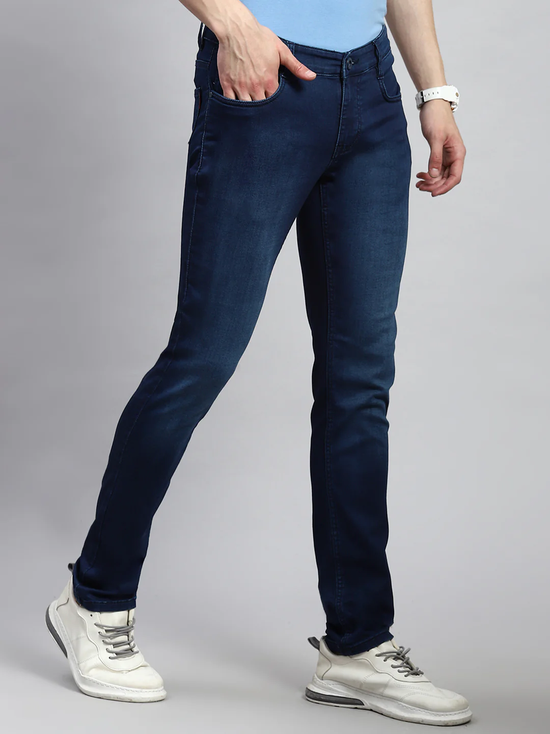 Men Blue Skinny Fit Denim - Image 3